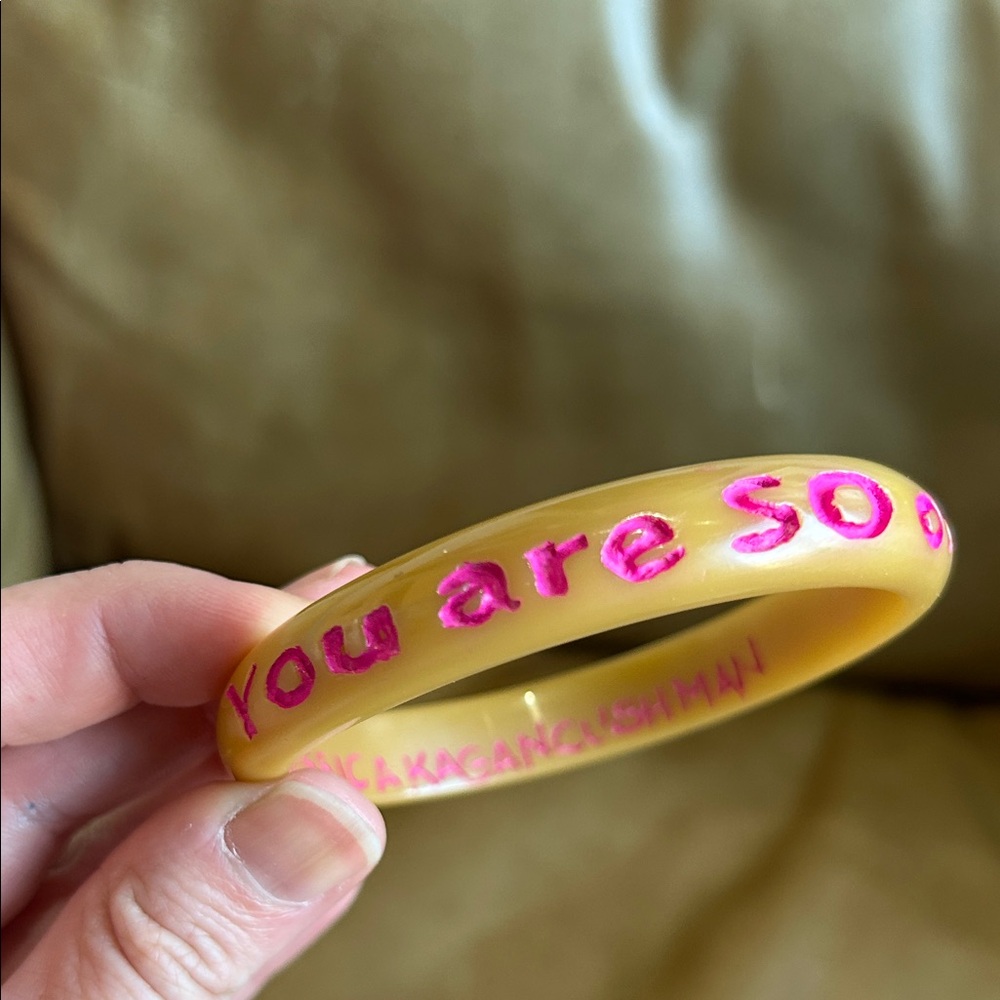 You are so off my buddy list! Jessica Cushman Kagan Resin bangle